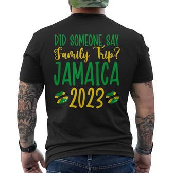 Say Family Trip Jamaica 2023 Vacation Jamaica Travel Family Mens Back Print T-shirt - Thegiftio UK