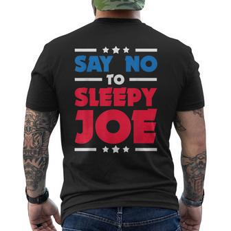 Say No To Sleepy Joe 2020 Election Trump Republican Men's T-shirt Back Print | Mazezy