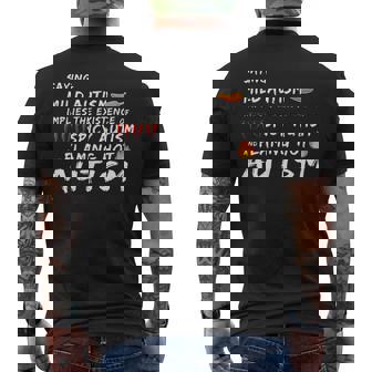 Saying Mild & Spicy And Flaming Hot Autism Awareness Day Autism Funny Gifts Mens Back Print T-shirt | Mazezy