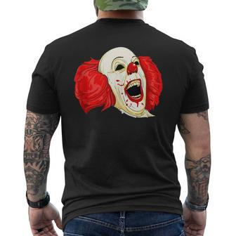 Scary Clown Famous Horror Gift Mens Back Print T-shirt | Mazezy