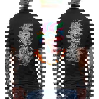 Scary Clown Halloween - Mad Evil Clown Face Mens Back Print T-shirt | Mazezy