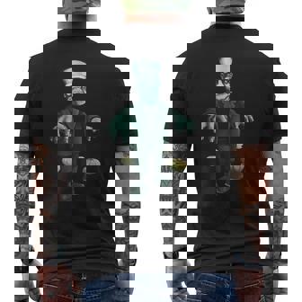 Scary Frankenstein Monster Horror Halloween Costume Mens Back Print T-shirt | Mazezy