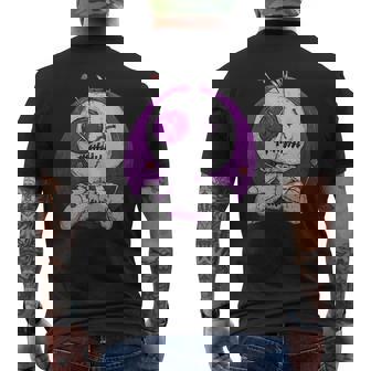 Scary Funny Graphic Voodoo Doll Teddy-Bear Halloween Gothic Mens Back Print T-shirt | Mazezy