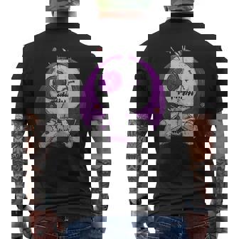 Scary Funny Graphic Voodoo Doll Teddy-Bear Halloween Gothic Mens Back Print T-shirt | Mazezy