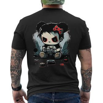 Scary Gaming Girl Video Game Online Gamer Computer Halloween Mens Back Print T-shirt | Mazezy UK