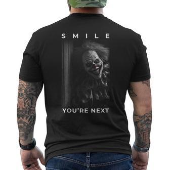 Scary Halloween Clown Horror Clown Men's T-shirt Back Print - Monsterry CA