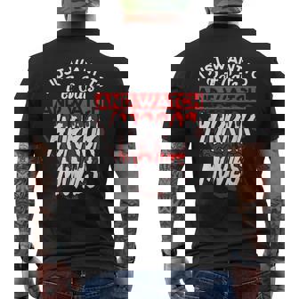Scary Horror Movie Pet Cats And Watch Horror Movies Scary Men's T-shirt Back Print | Mazezy