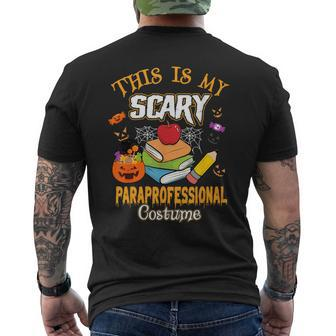 This Is My Scary Paraprofessional Costume Halloween Men's T-shirt Back Print - Thegiftio UK