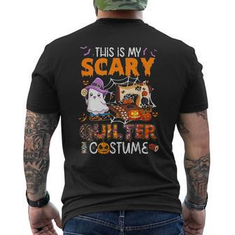 This Is My Scary Quilter Costume Boo Machine Men's T-shirt Back Print - Seseable