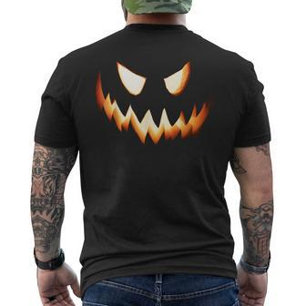 Scary Spooky Jack O Lantern Face Pumpkin Halloween Boys Men's T-shirt Back Print - Monsterry UK