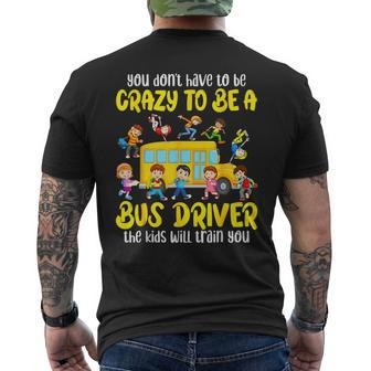 School Bus Driver Bus Driving Back To School First Day Men's T-shirt Back Print - Seseable