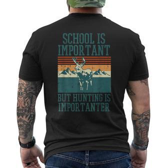 School Important Hunting Importanter Deer Hunter Boys Men's T-shirt Back Print