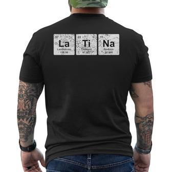 Science Latina Outfit Chemistry Elements Latin Pride Latina Men's T-shirt Back Print | Mazezy