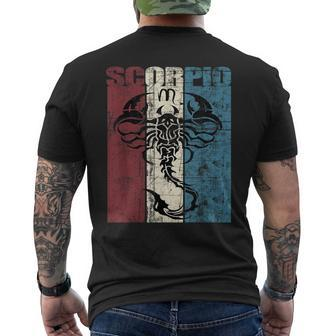 Scorpio Vintage Scorpio Retro Distressed Men's T-shirt Back Print | Mazezy