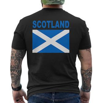 Scotland Flag Cool Pocket Scottish Alba Flags Men's T-shirt Back Print | Mazezy