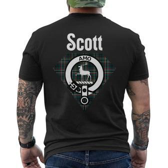 Scott Clan Scottish Name Coat Of Arms Tartan Scott Funny Gifts Mens Back Print T-shirt | Mazezy