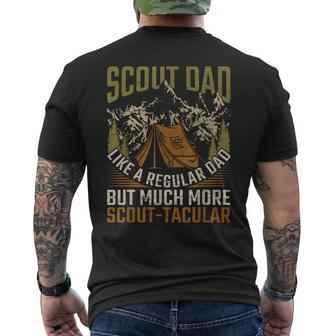 Scout Leader Scout-Tacular Scout Dad Mens Back Print T-shirt | Mazezy