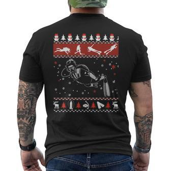 Scuba Diver Ugly Christmas Sweater Men's T-shirt Back Print | Mazezy