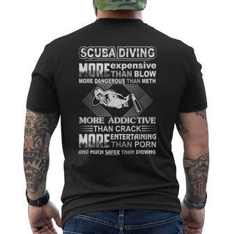 Scuba Diving More Expensive Than Blow - Funny Scuba Diving S Mens Back Print T-shirt - Thegiftio