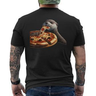 Sea Otter Lover Funny Design Mens Back Print T-shirt - Seseable