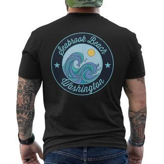 Seabrook Beach Wa Washington Souvenir Nautical Surfer Graphi Men's T-shirt Back Print | Mazezy