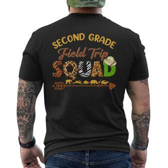 Second Grade Students School Zoo Field Trip Squad Matching Mens Back Print T-shirt | Mazezy