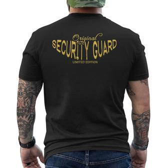 Security Guard Funny Job Title Worker Funny Security Guard Mens Back Print T-shirt | Mazezy