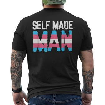 Selfmade Man Transgender Ftm Pride Lgbt Proud Trans People Mens Back Print T-shirt | Mazezy