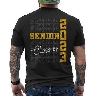 Senior 2023 Class Of 23 Graduation Cool Retro Groovy Men's T-shirt Back Print - Thegiftio UK