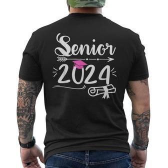 Senior 2024 Class Of 2024 Graduation Or First Day Of School Men's T-shirt Back Print - Monsterry UK