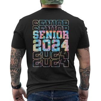 Senior 2024 Class Of 24 High School College Graduation Mens Back Print T-shirt | Mazezy