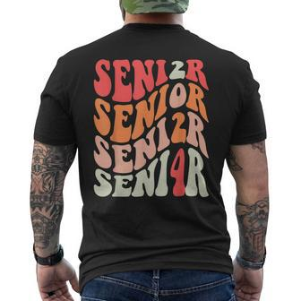 Senior 2024 Class Of 2024 Seniors Graduation 24 Groovy Men's Back Print T-shirt | Mazezy