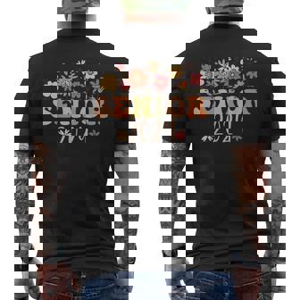 Senior 2024 Groovy Retro Class Of 2024 Graduation Men's T-shirt Back Print - Thegiftio UK