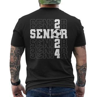 Senior 2024 Soccer Player Class Of 2024 Senior Graduation Men's T-shirt Back Print