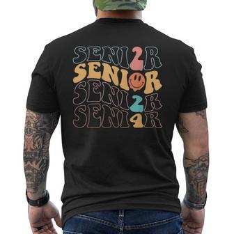 Senior 24 Class Of 2024 Graduation Back To School First Day Mens Back Print T-shirt - Seseable