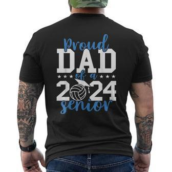 Senior Dad 2024 Volleyball Senior 2024 Class Of 2024 Men's T-shirt Back Print - Seseable
