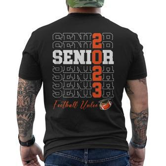 Senior Football Uncle Gift Class Of 2023 - Senior 2023 Mens Back Print T-shirt | Mazezy