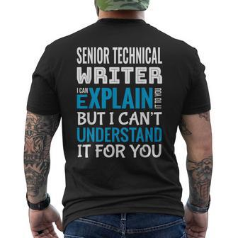Senior Technical Writer Men's T-shirt Back Print | Mazezy