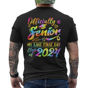 Senior Year 2024 Graduation Class Of 2024 My Last First Day Men's T-shirt Back Print - Seseable