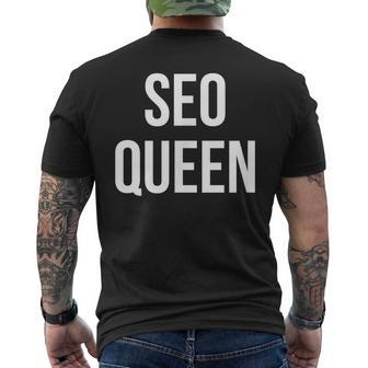 Seo Queen Search Engine Technology Professional Career Men's T-shirt Back Print | Mazezy