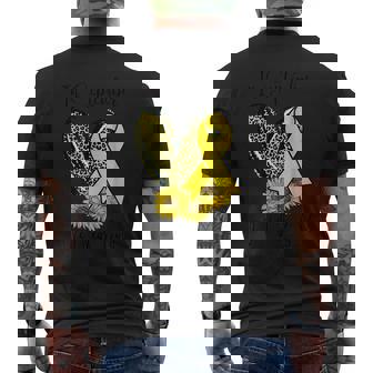 In September We Wear Gold Childhood Cancer Awareness Ribbon Men's T-shirt Back Print | Mazezy
