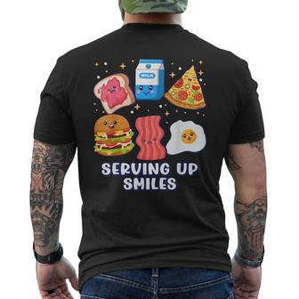 Serving Up Smiles Lunch Lady Men's T-shirt Back Print - Monsterry DE