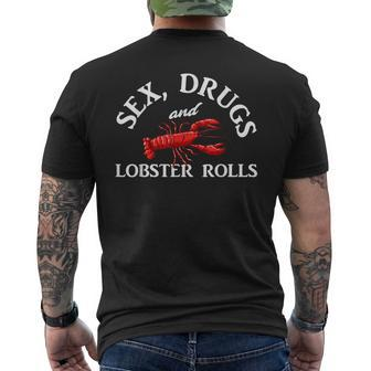 Sex Drugs And Lobster Rolls Men's T-shirt Back Print | Mazezy