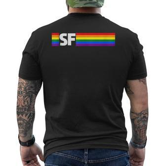 Sf Gay Pride Colors Outfits For Parades Festival Party Mens Back Print T-shirt | Mazezy