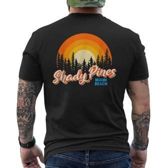 Shady Pines Miami Beach Florida Beach Summer Vacation Florida Gifts & Merchandise Funny Gifts Mens Back Print T-shirt | Mazezy