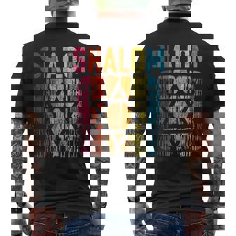 Shalom - Retro Star Of David Jewish Peace Hebrew Israelites Mens Back Print T-shirt | Mazezy