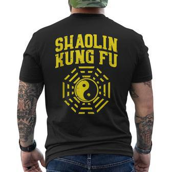 Shaolin Kung Fu Ying Yang Symbol Chinese Martial Arts Men's T-shirt Back Print | Mazezy