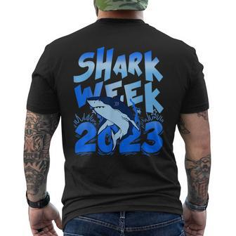 Shark 2023 Week Passion Shark Ocean Animal Sea Mens Back Print T-shirt - Monsterry UK