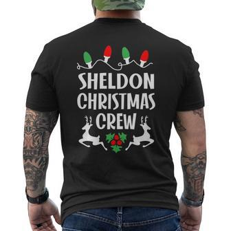 Sheldon Name Gift Christmas Crew Sheldon Mens Back Print T-shirt - Seseable