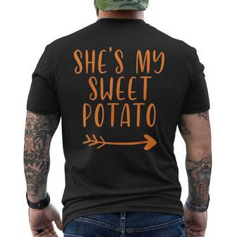 She's My Sweet Potato I Yam Men's T-shirt Back Print - Seseable
